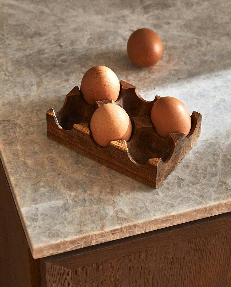 ACACIA WOOD EGG CARTON