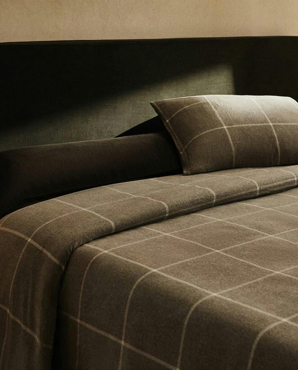 CHECK FLANNEL DUVET COVER