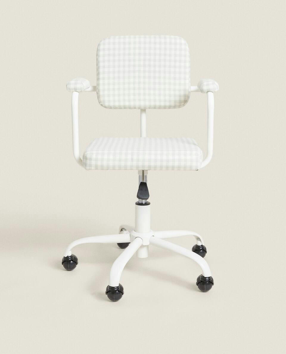 GINGHAM DESK CHAIR