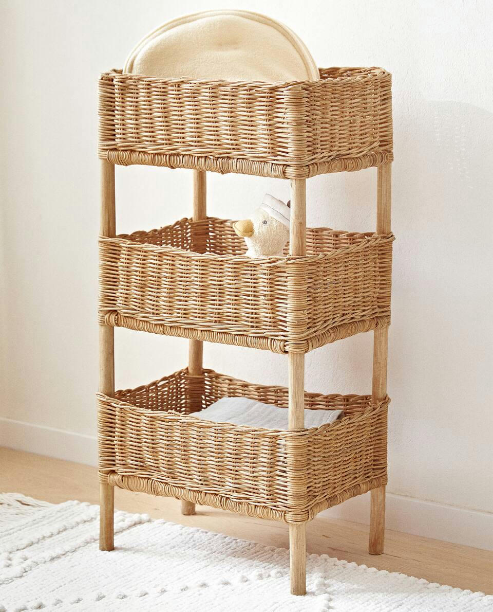 RATTAN STORAGE RACK