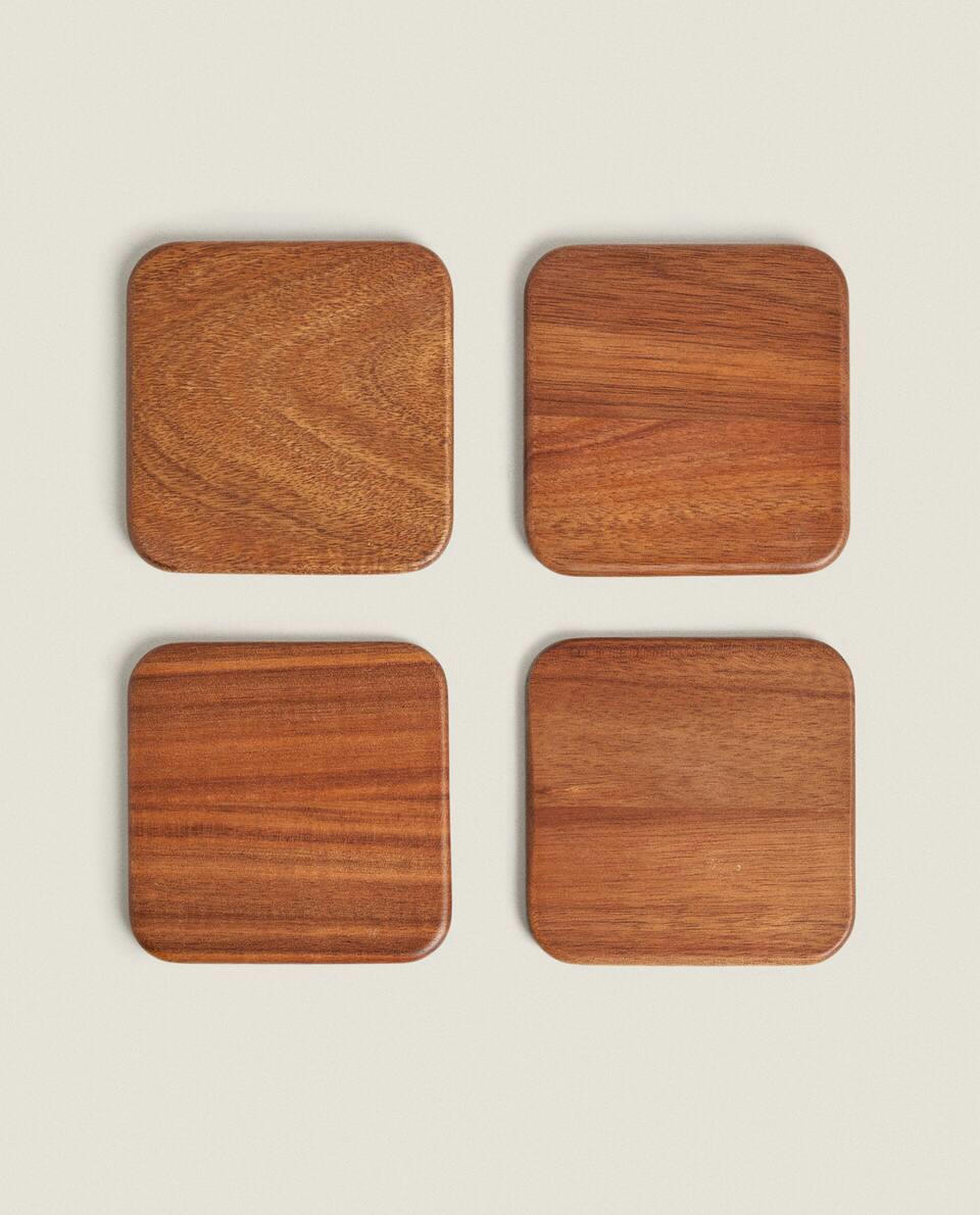 WOODEN COASTERS (PACK OF 4)