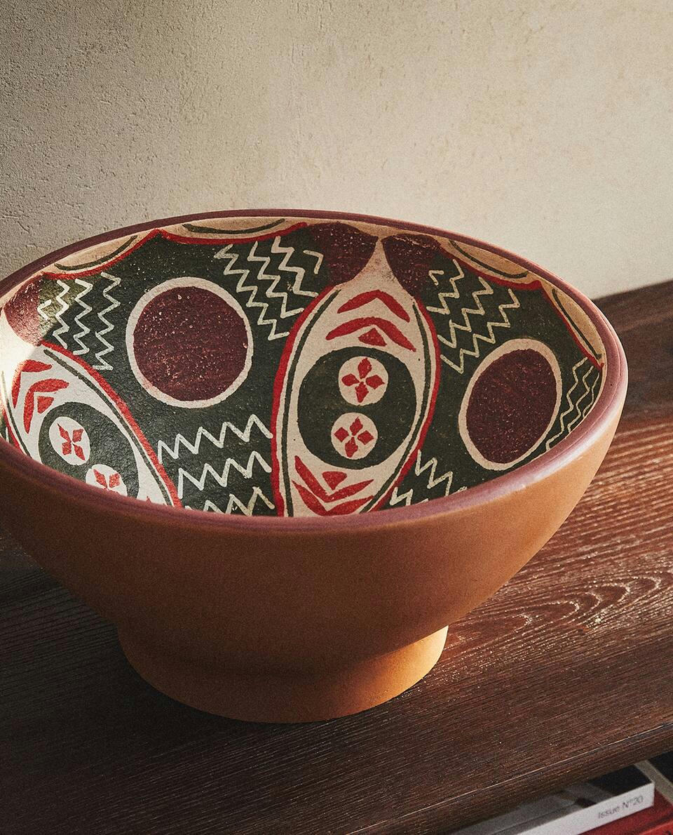 DECORATIVE TERRACOTTA BOWL