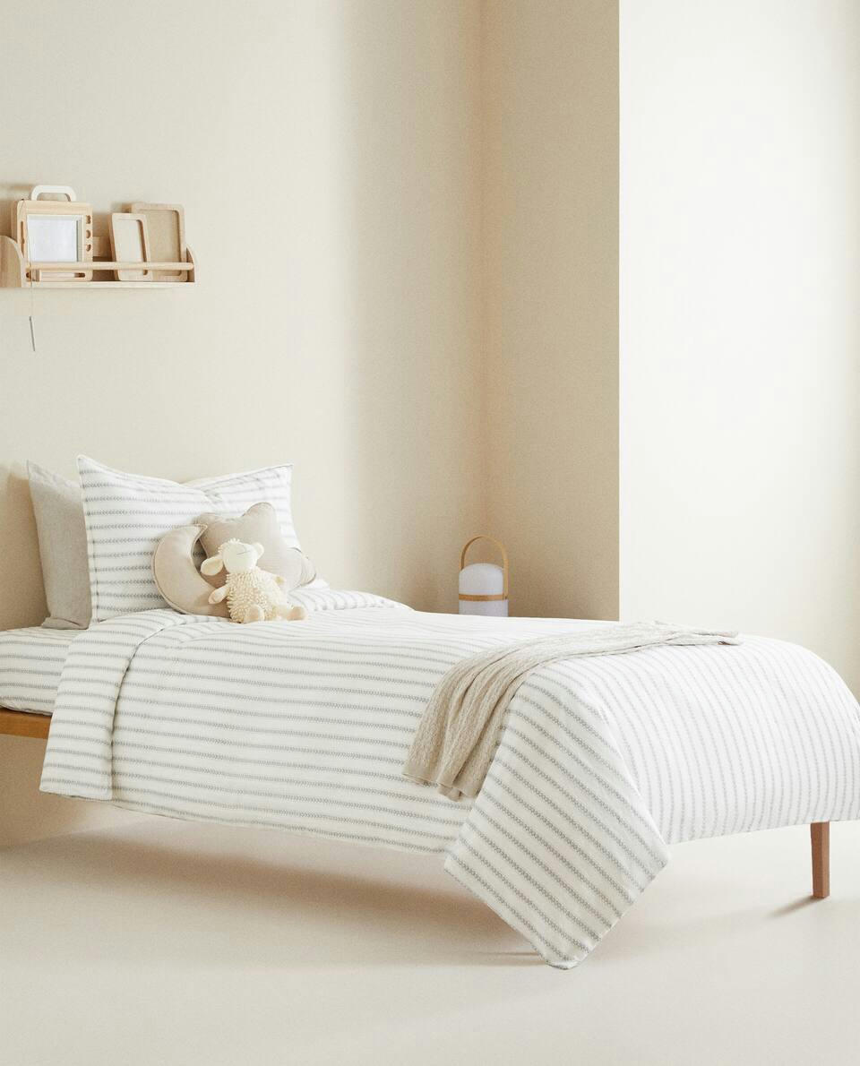 STRIPED LINEN DUVET COVER