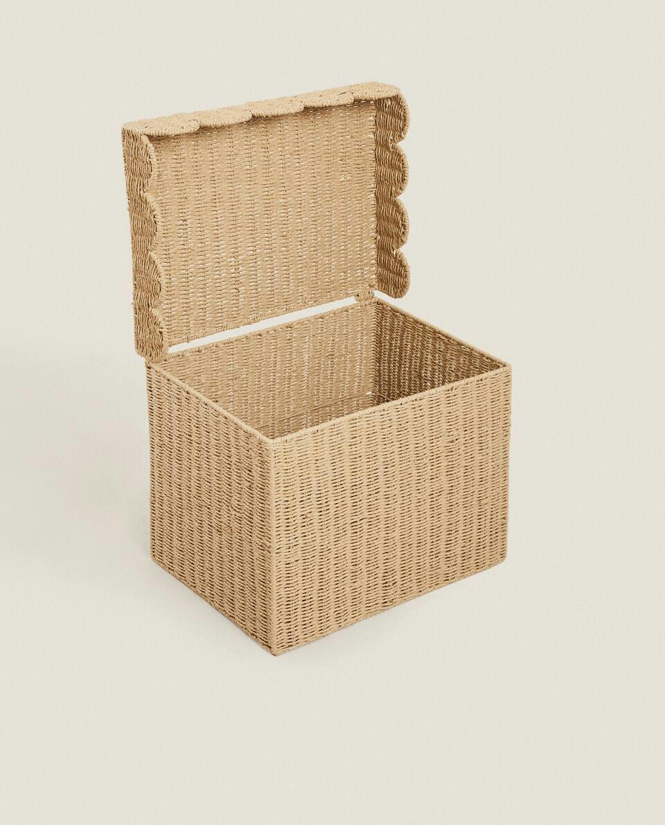 KIDS’ BASKET WITH SCALLOPED LID
