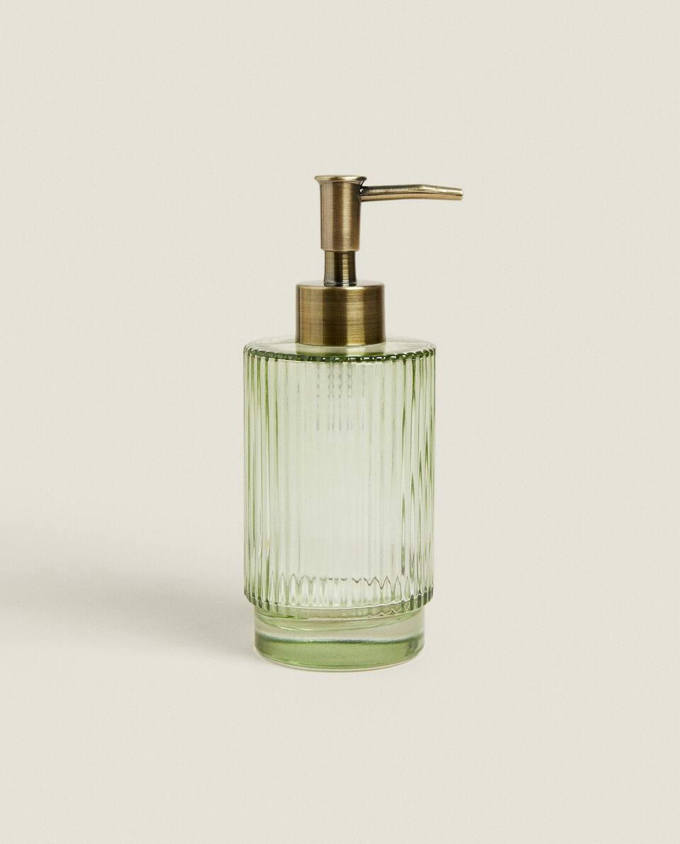 RAISED DESIGN GLASS BATHROOM SET