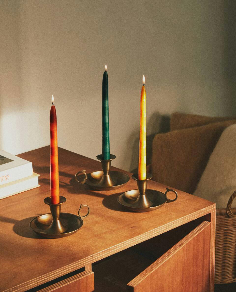 STRIPED CANDLE PACK (PACK OF 3)