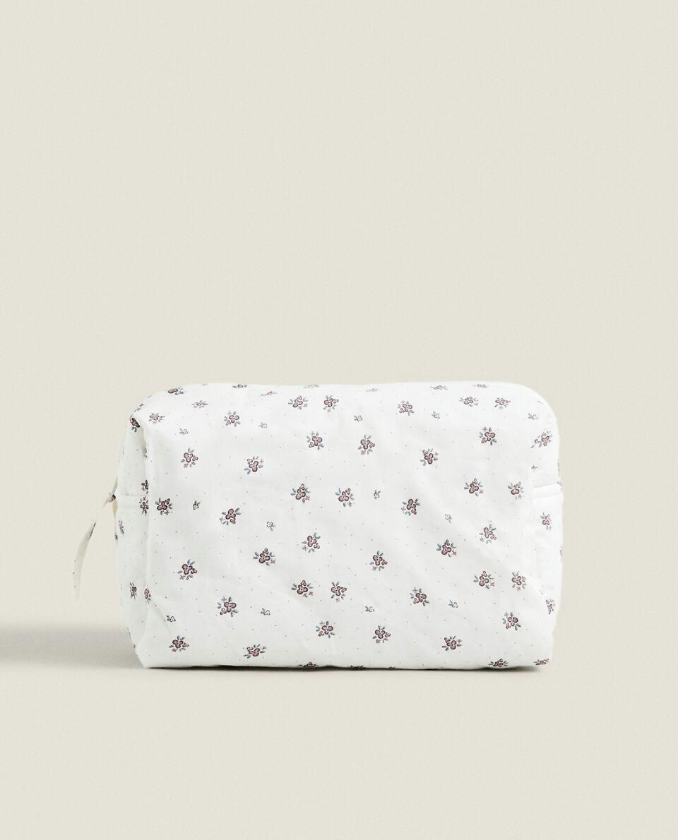 FLORAL COTTON TOILETRY BAG