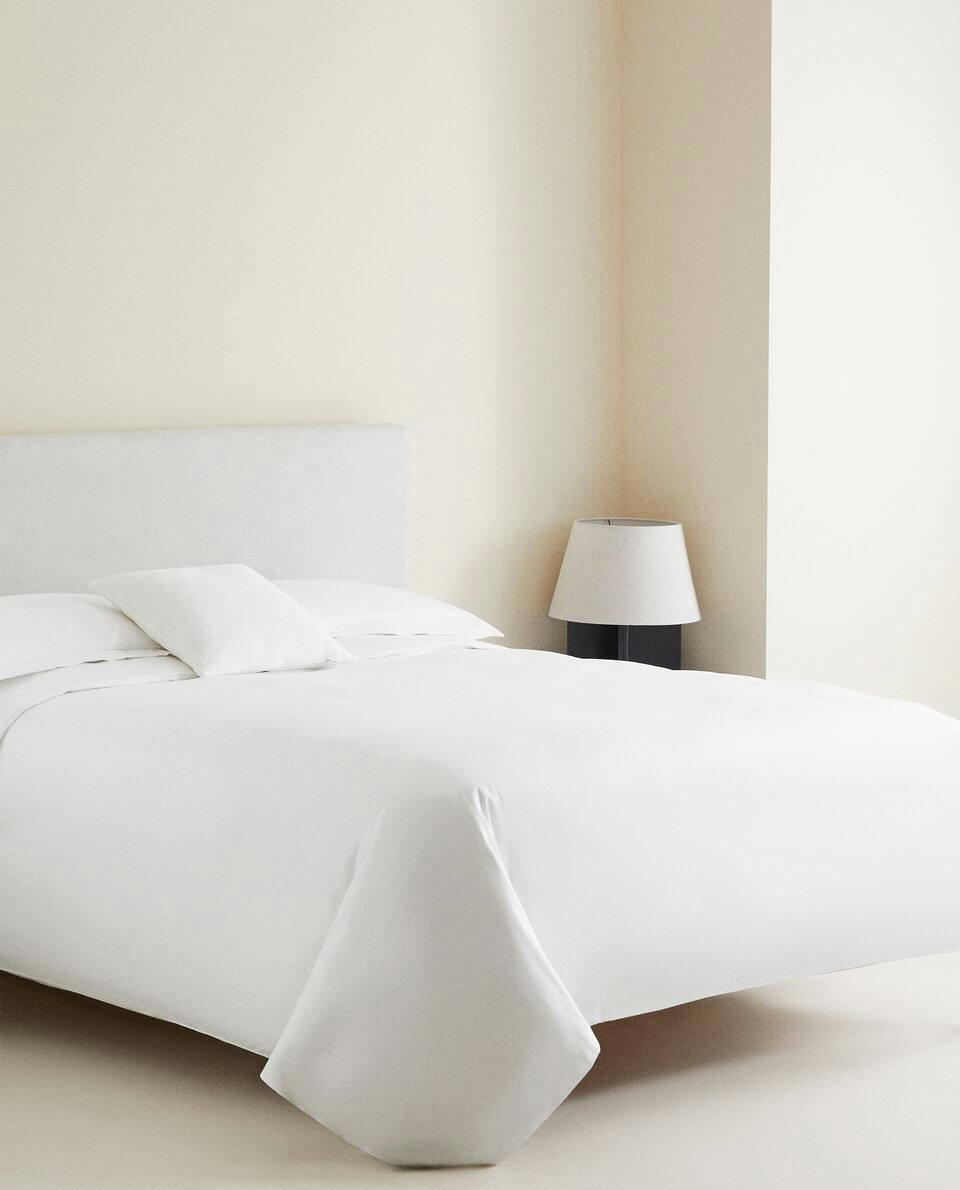 (500 THREAD COUNT) SATEEN DUVET COVER WITH DOUBLE HEMSTITCHING