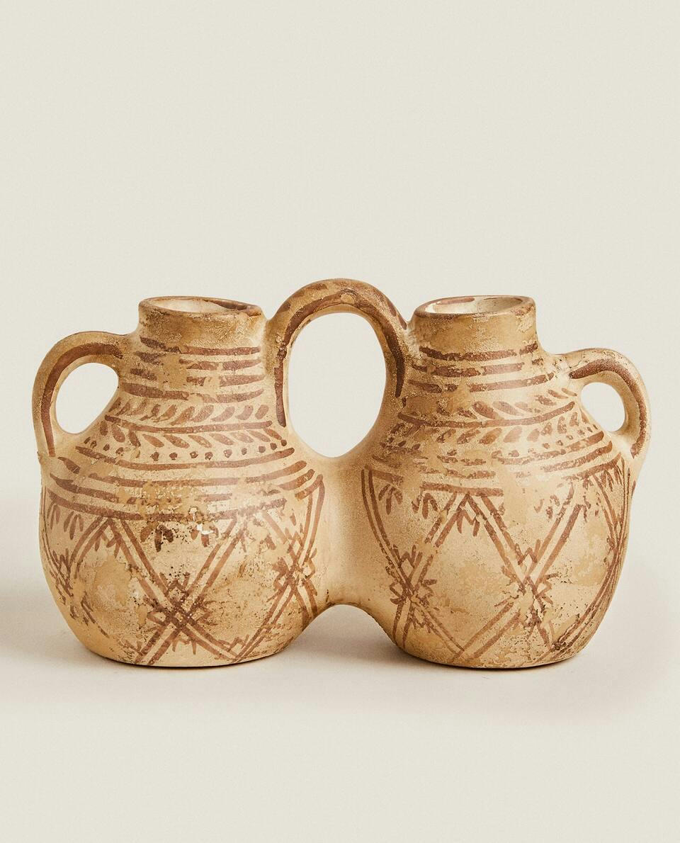 DOUBLE CERAMIC VASE