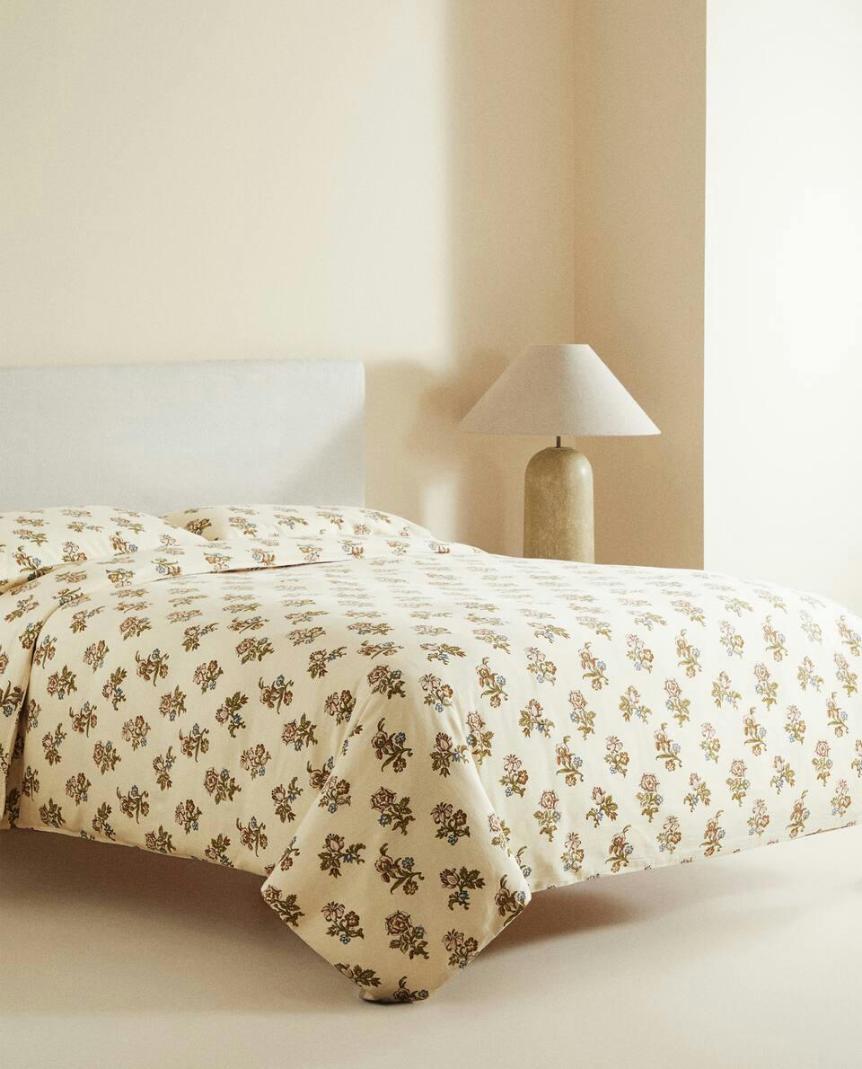 FLORAL PRINT DUVET COVER