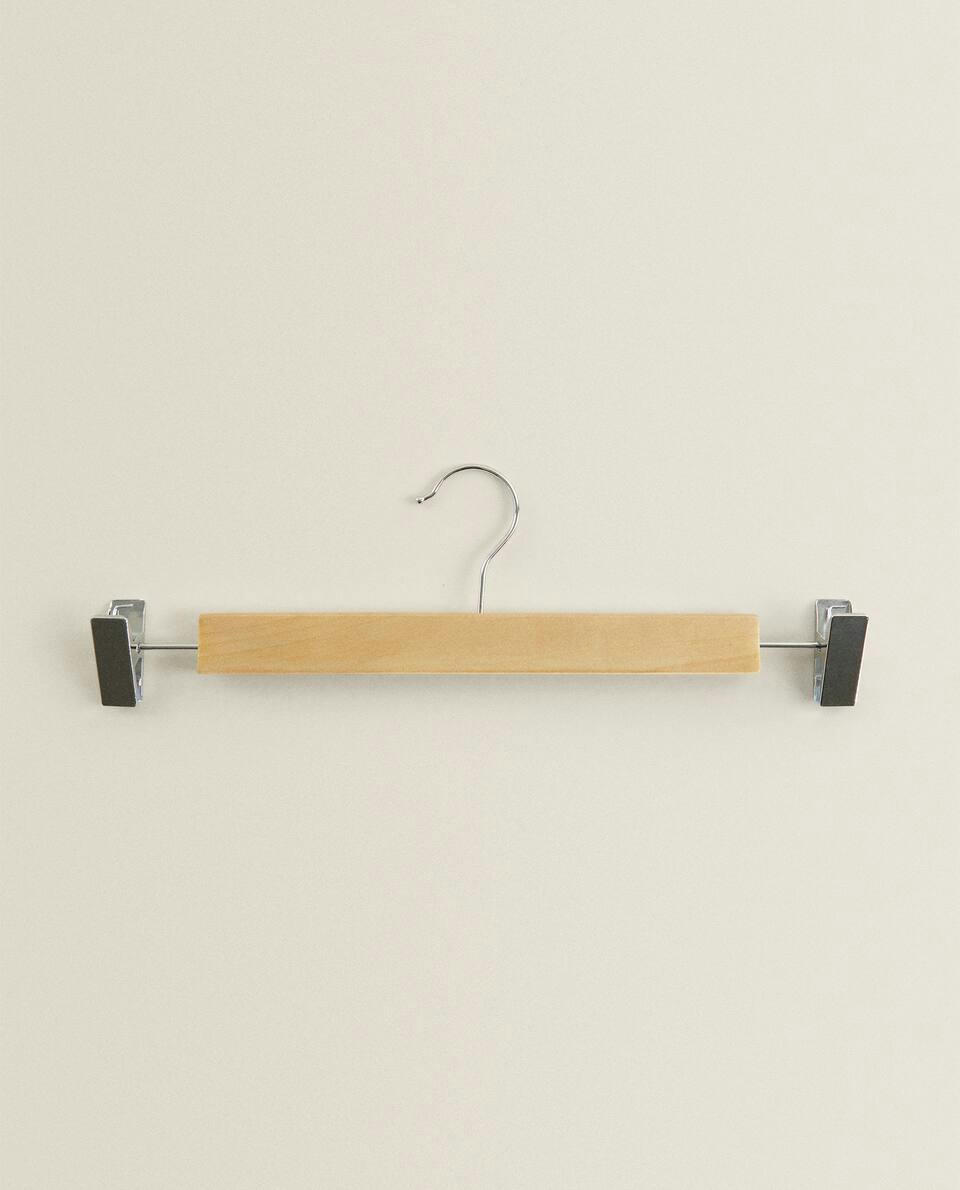 LACQUERED WOODEN SKIRT HANGER (SET OF 3)