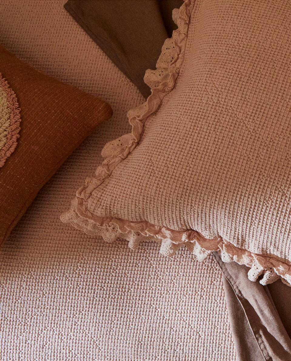 COTTON JACQUARD CUSHION COVER