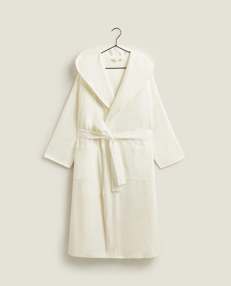 DRESSING GOWN WITH FLEECE LINING