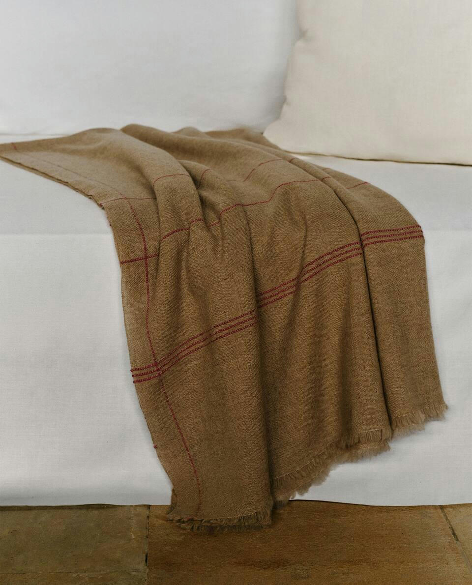 X áBBATTE WOOL AND CASHMERE BLANKET