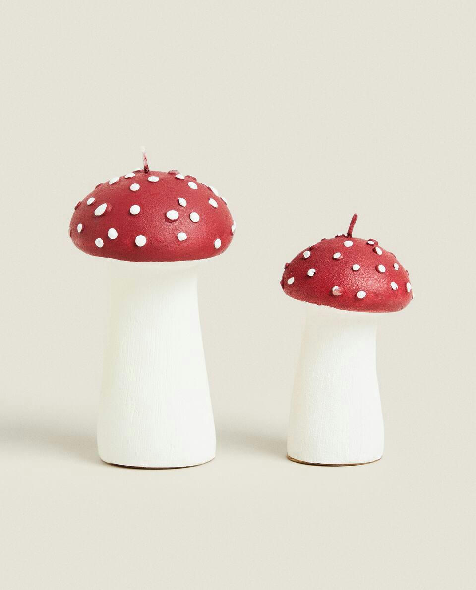 CHRISTMAS DECORATIVE MUSHROOM CANDLE