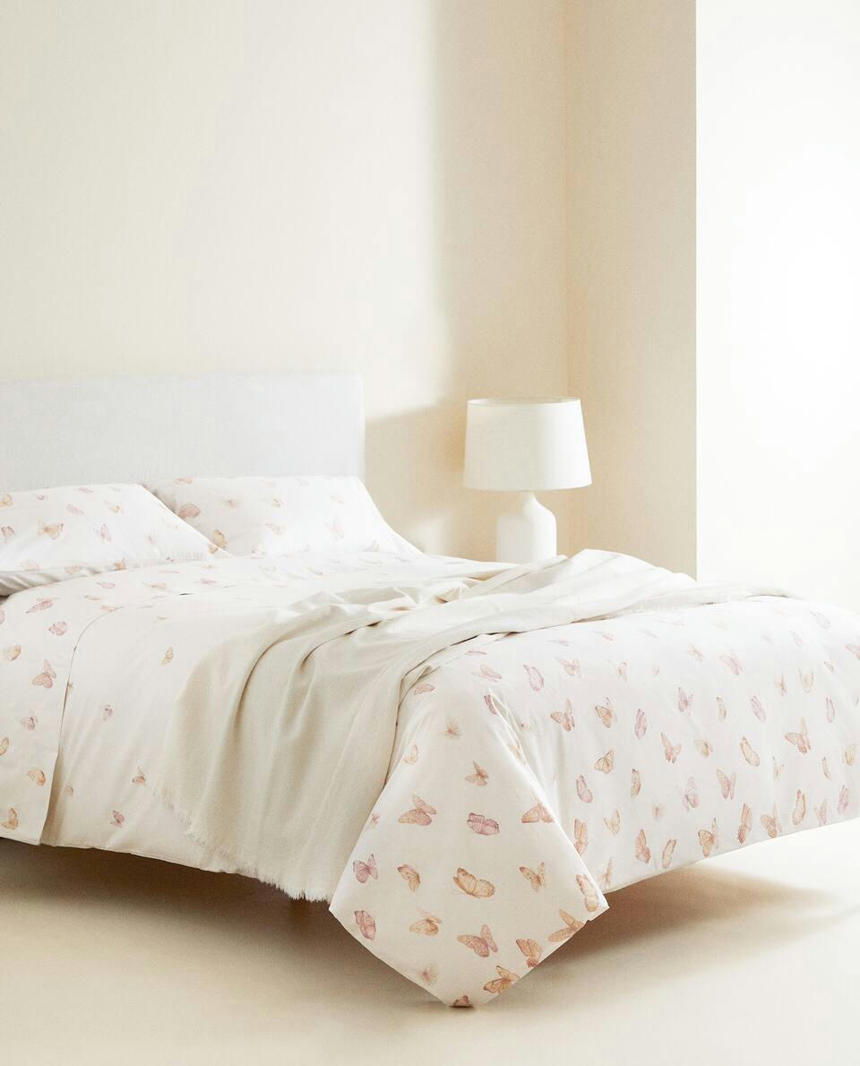 BUTTERFLY PRINT DUVET COVER