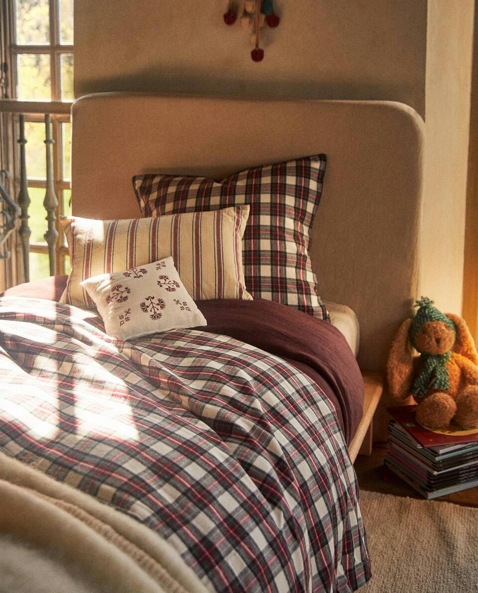 CHRISTMAS TARTAN FLANNEL DUVET COVER