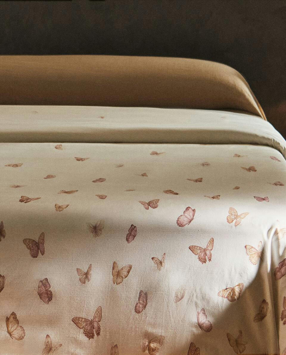 BUTTERFLY PRINT DUVET COVER