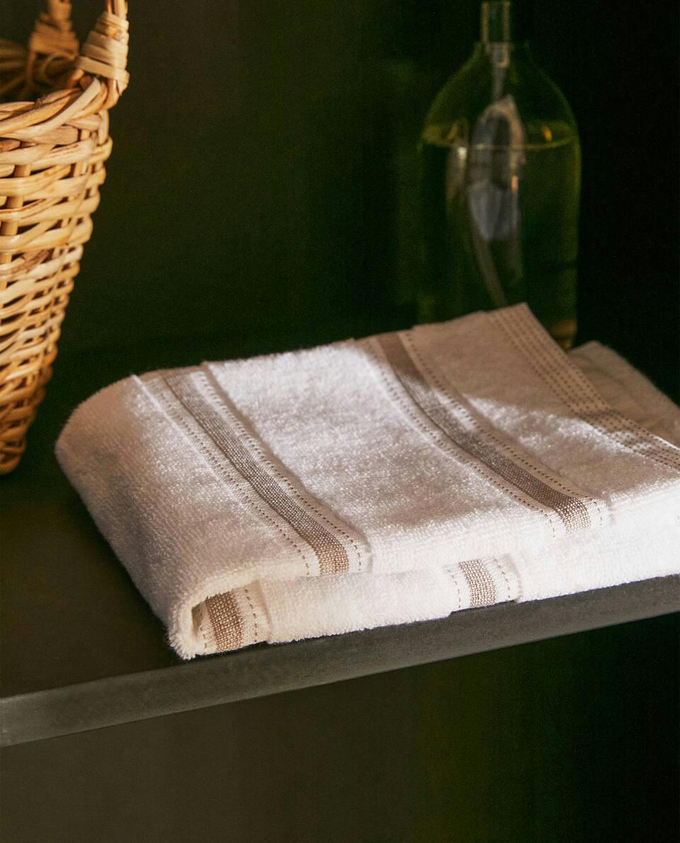 STRIPED COTTON TERRYCLOTH TEA TOWEL