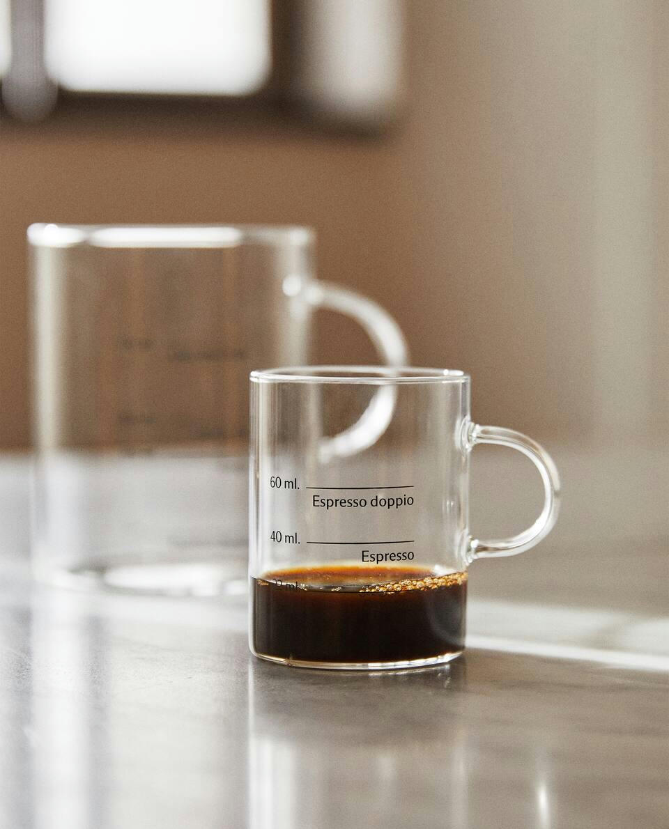 BOROSILICATE GLASS MUG WITH TRANSFER