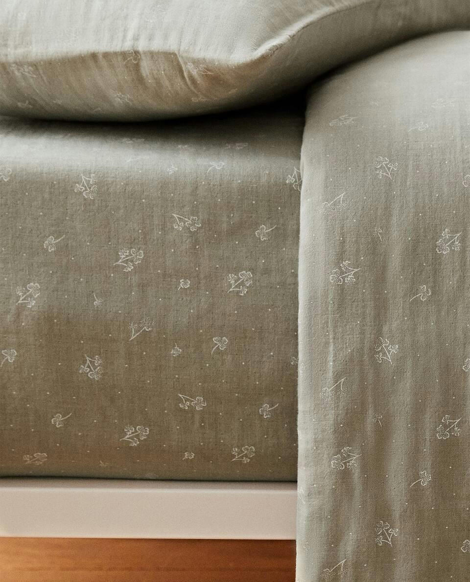 CLOVER COTTON MUSLIN FITTED SHEET