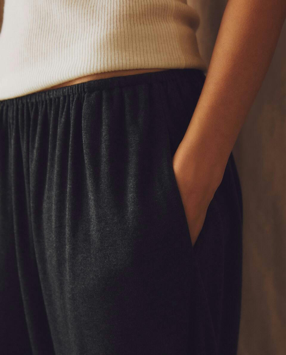 LYOCELL AND CASHMERE TROUSERS