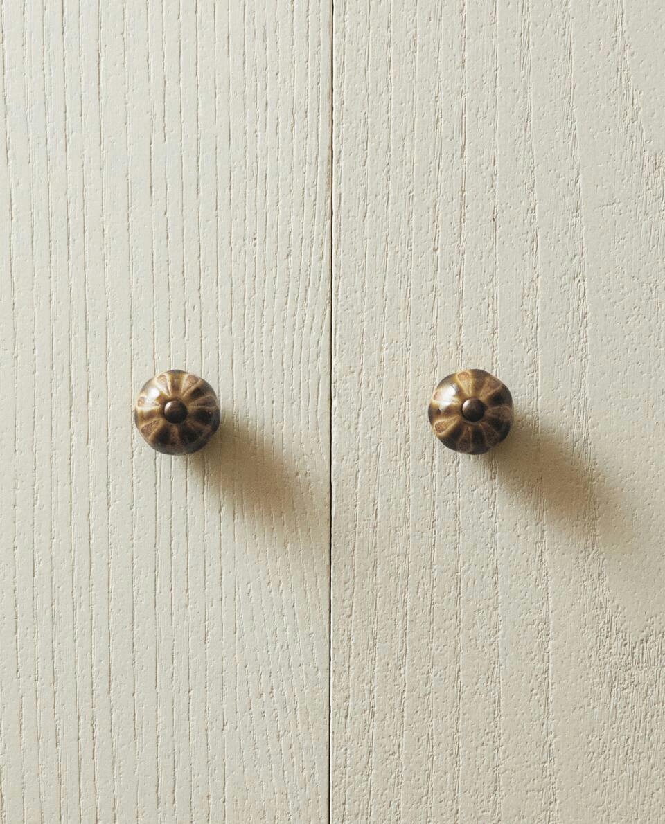 ROUND CERAMIC DOOR KNOB (PACK OF 2)