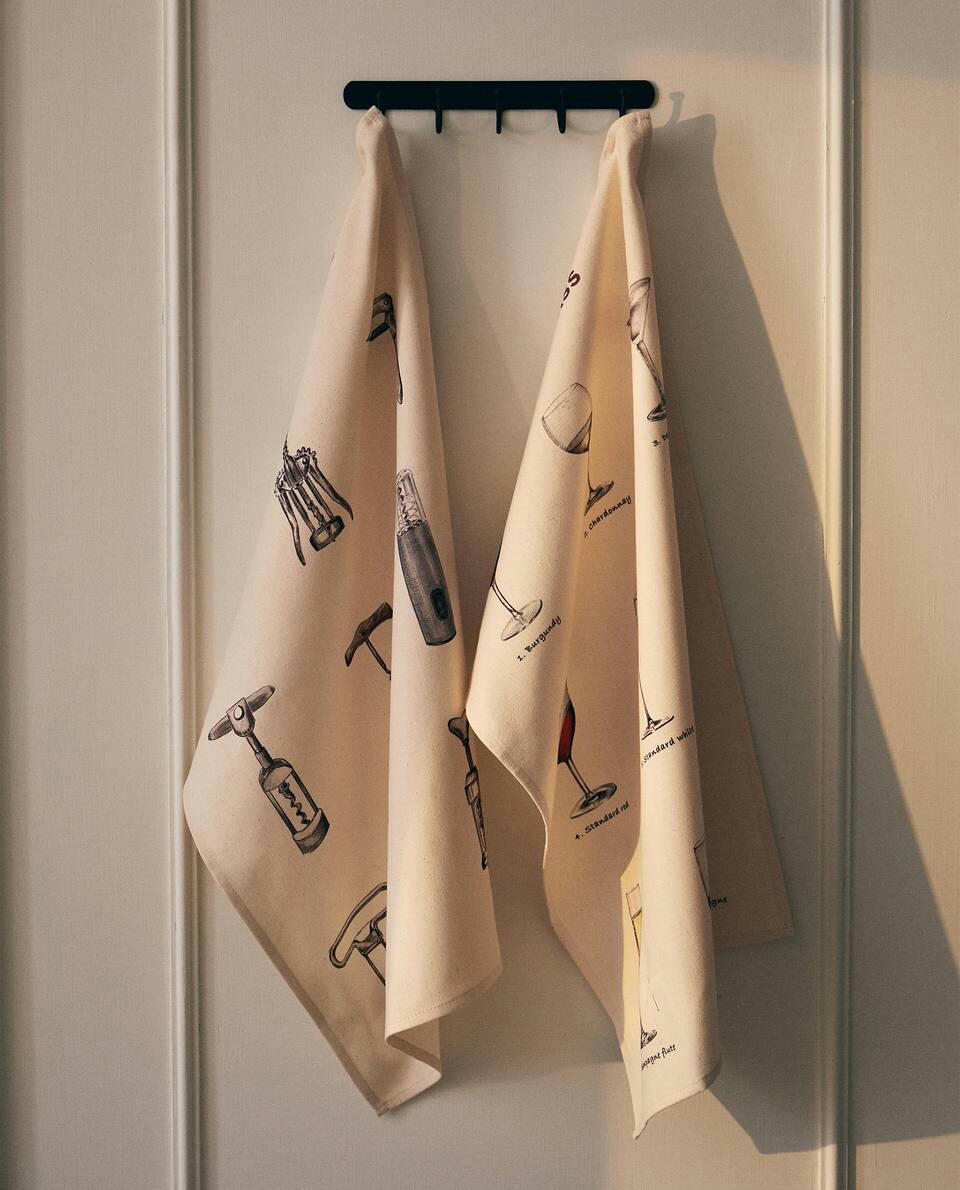 GLASS PRINT TEA TOWEL (PACK OF 2)