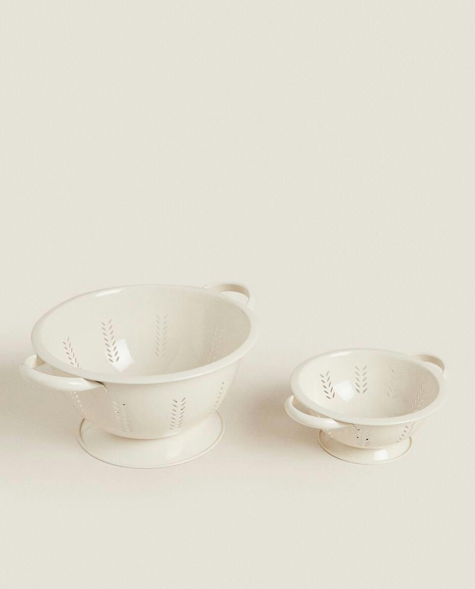 HERRINGBONE STEEL COLANDER