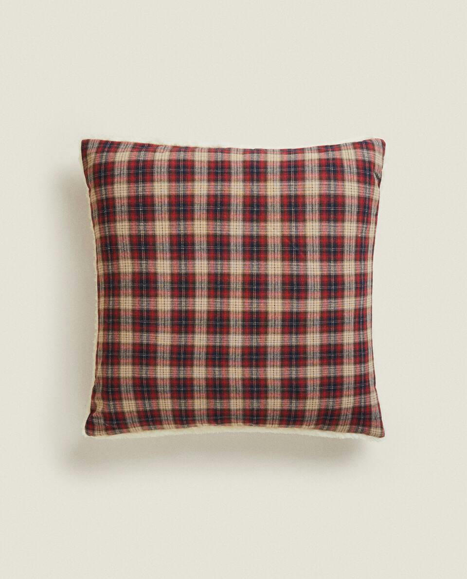 CHECK CHRISTMAS CUSHION COVER