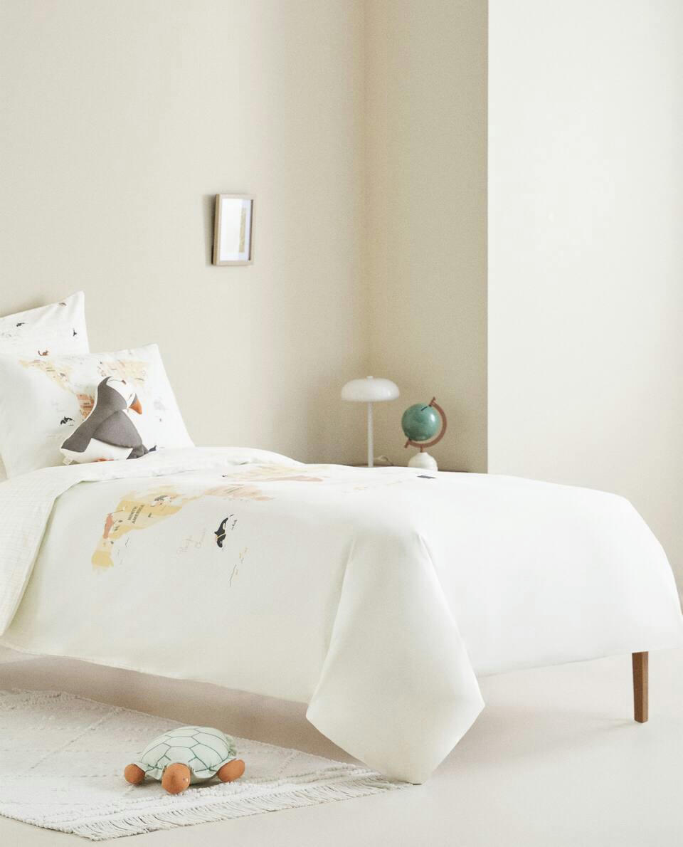 MAP PRINT DUVET COVER