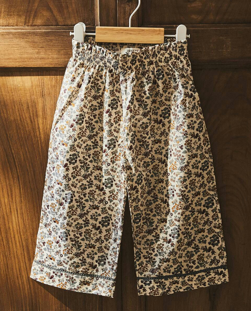 FLORAL PRINT FABRIC CHILDREN'S TROUSERS