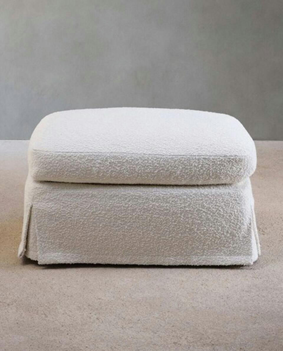 BOUCLé-FOOTSTOOL COVER 01