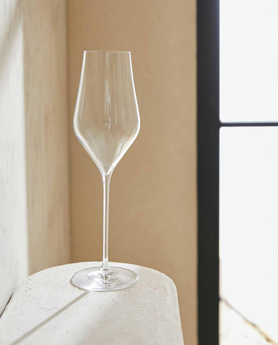 PLAIN CRYSTALLINE SPARKLING WINE FLUTE