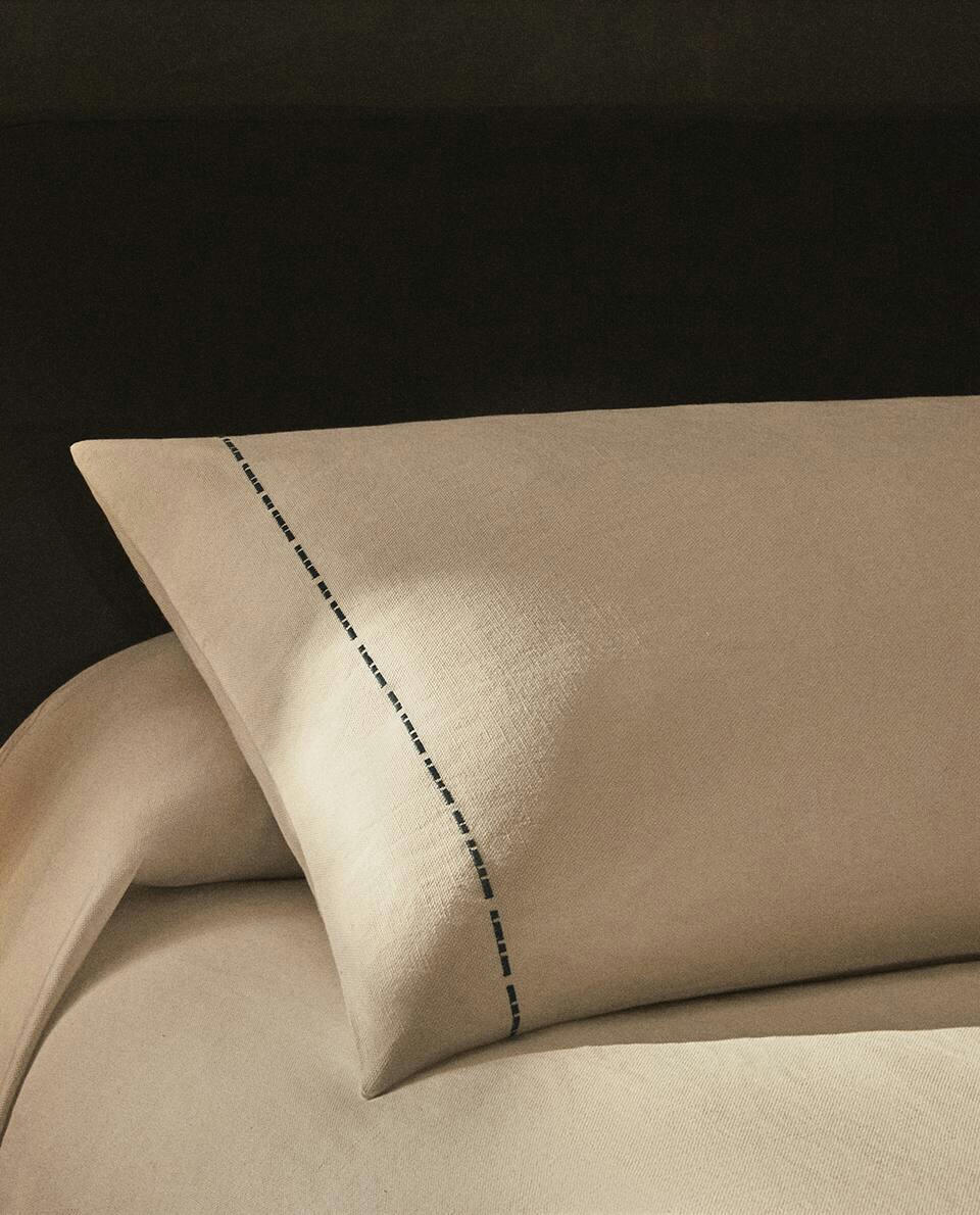 CUSHION COVER WITH TOPSTITCHING