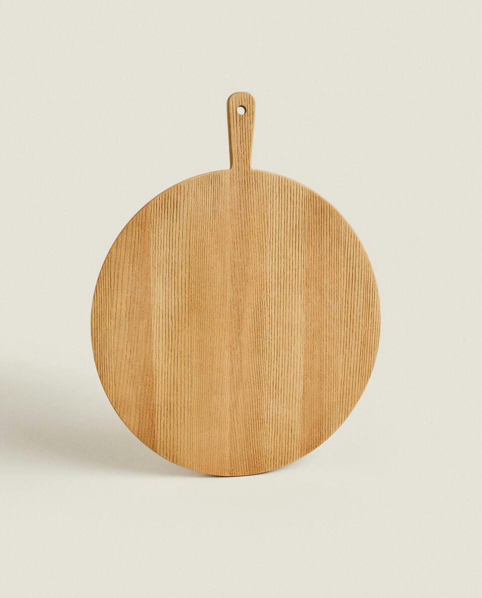 ROUND ASH WOOD CUTTING BOARD