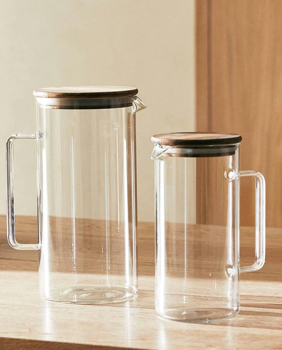BOROSILICATE GLASS JUG WITH LID