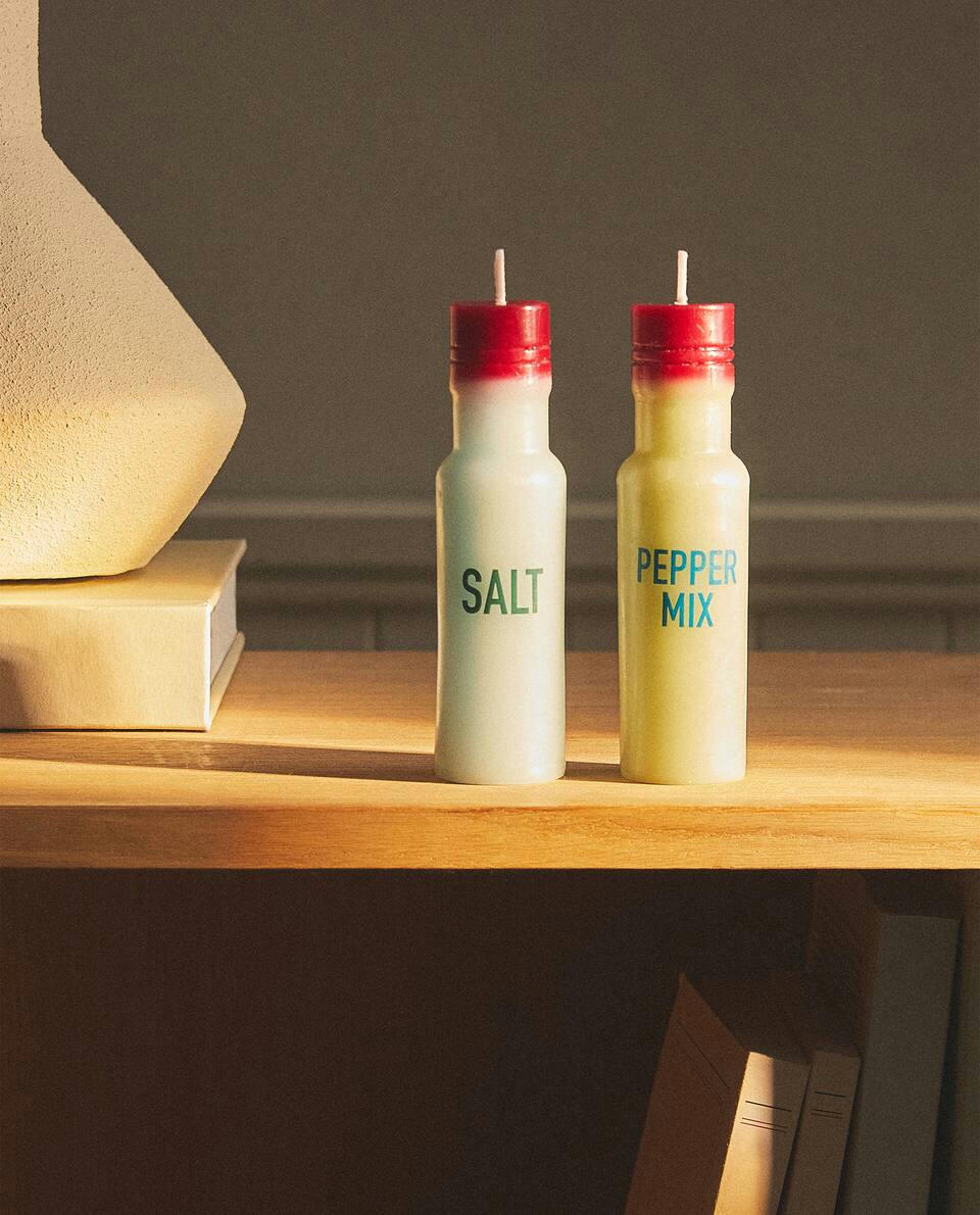 DECORATIVE SALT AND PEPPER CANDLE PACK (PACK OF 2)