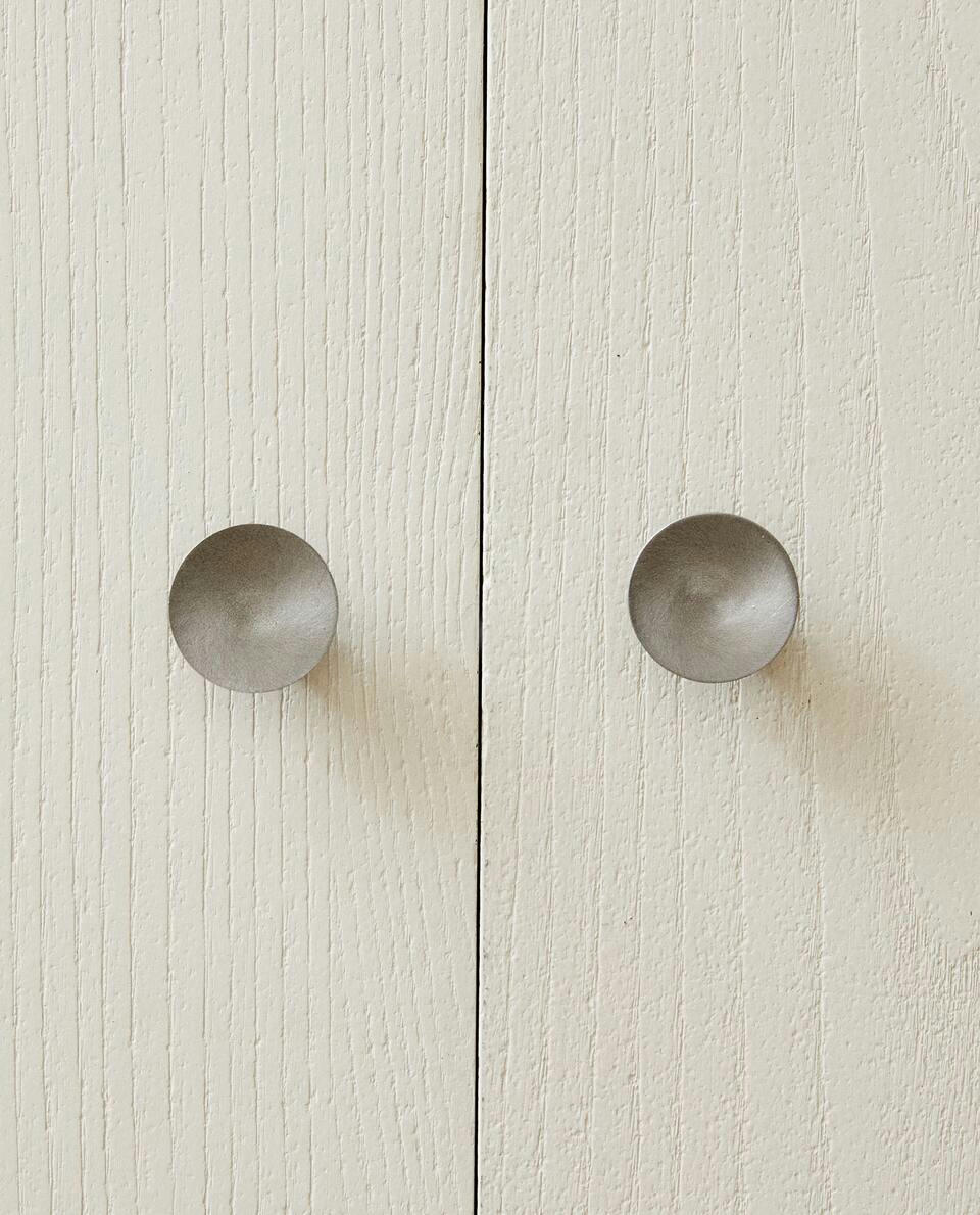 SILVER-COLOURED DOOR KNOB (PACK OF 2)