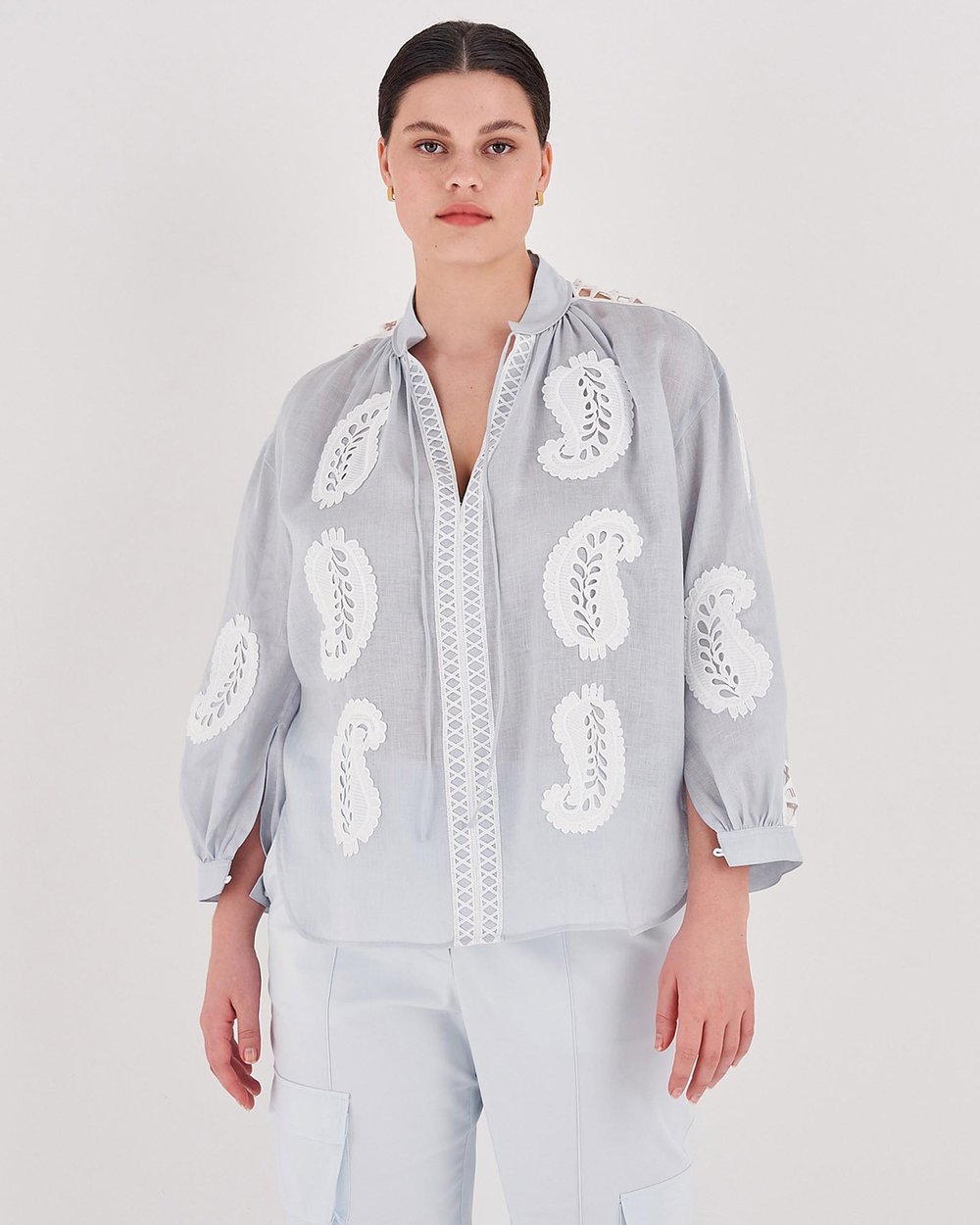 Paisley Lace Detail Shirt