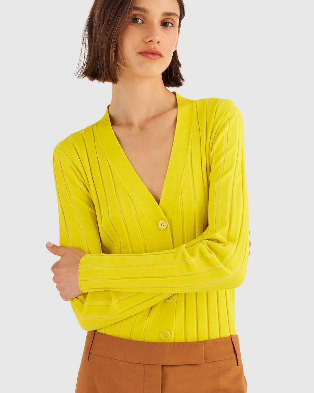 Long Sleeve Rib Cardi