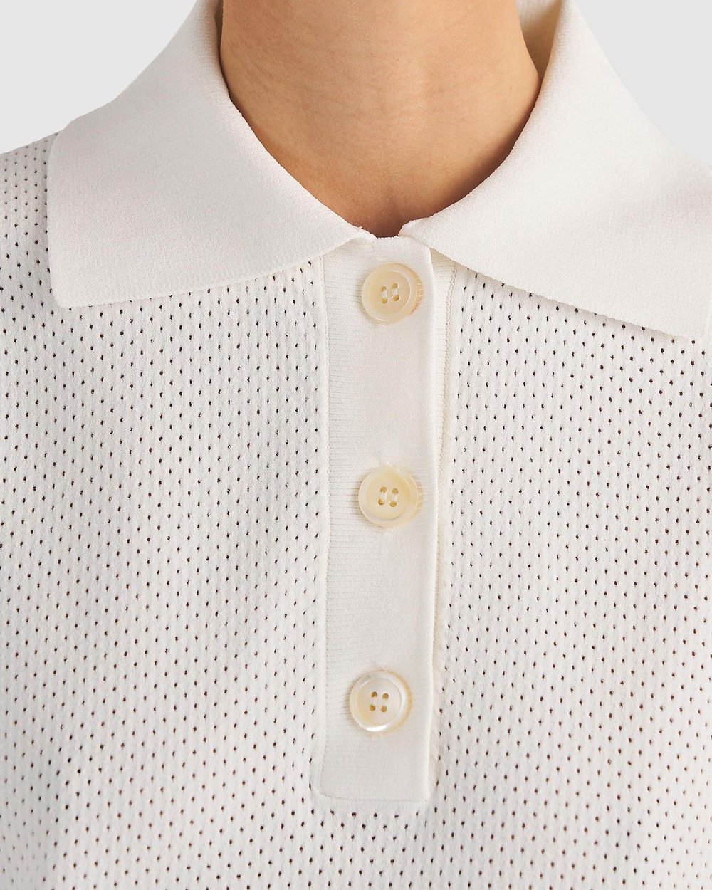 Mesh Stitch Polo Shirt
