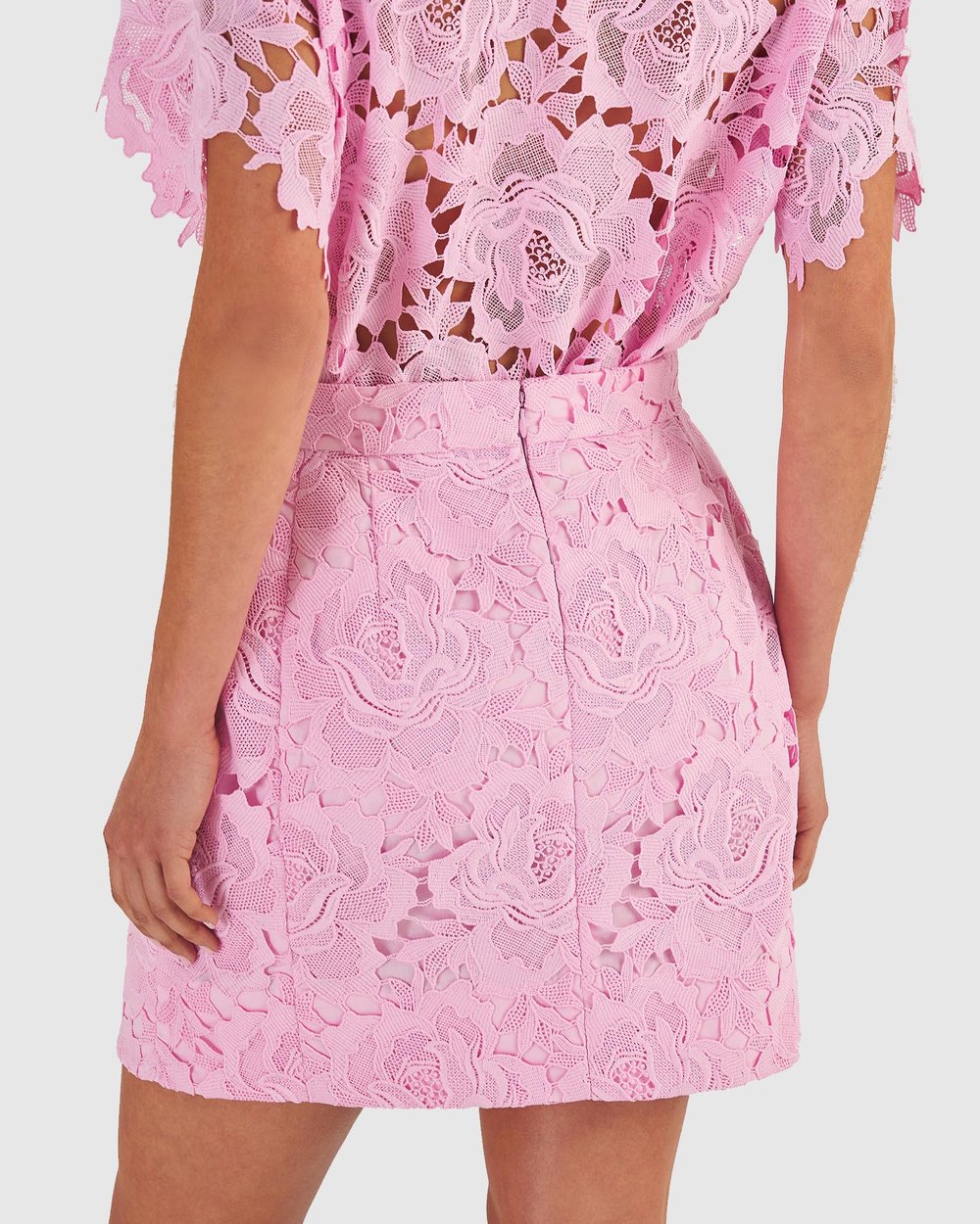 Lace Tuck Detail Skirt