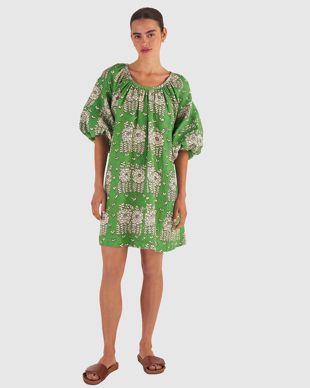 Full Sleeve Posie Print Dress