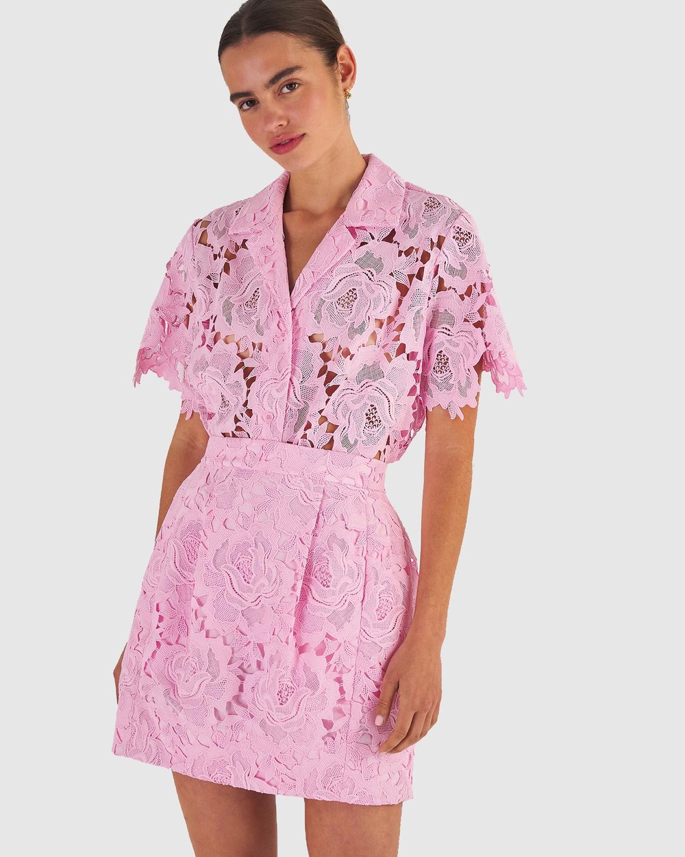 Lace Tuck Detail Skirt