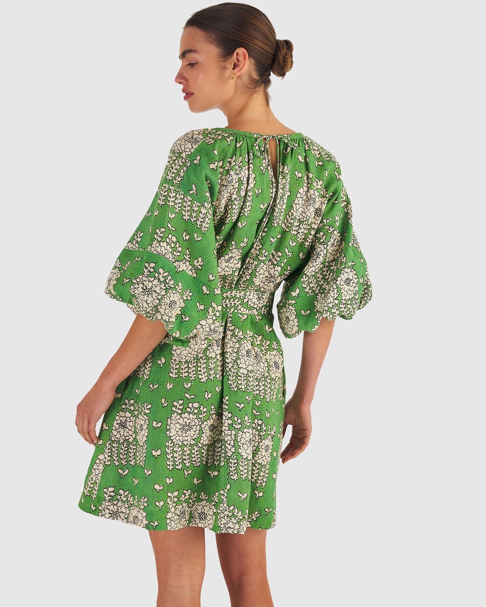 Full Sleeve Posie Print Dress