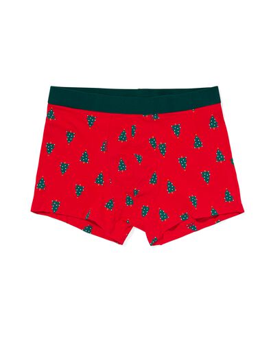 korte heren boxer katoen stretch  rood