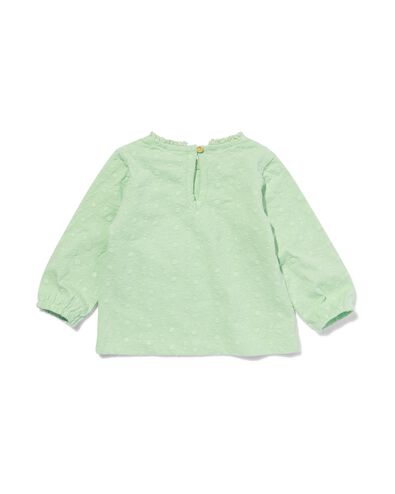baby shirt met borduur lichtgroen