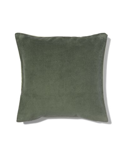 kussenhoes groen met ribbels 40x40