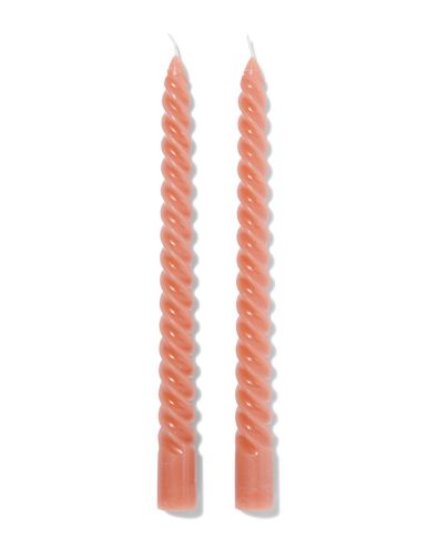 lange huishoudkaarsen met twist &Oslash;2x25 terra - 2 stuks